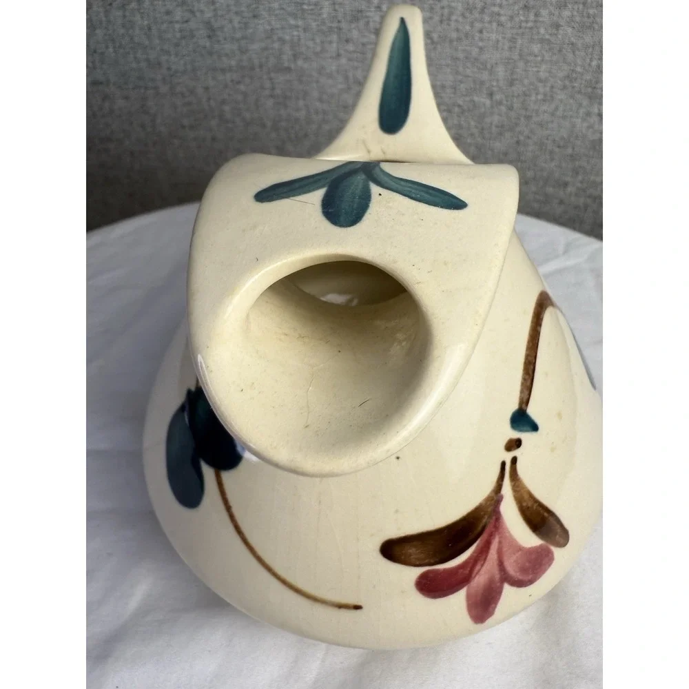 Vintage Purinton Pottery‎ Dutch Ceramic Jug Pitcher Red Ivy Blossom Floral USA